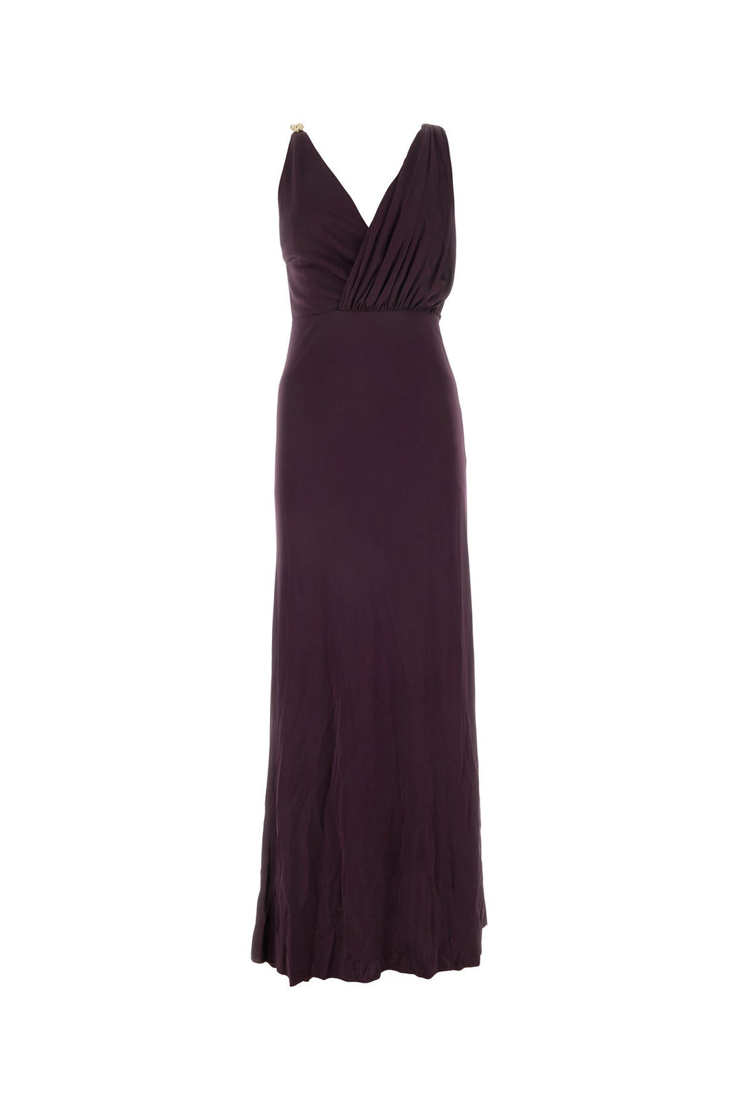 Grape viscose long dress