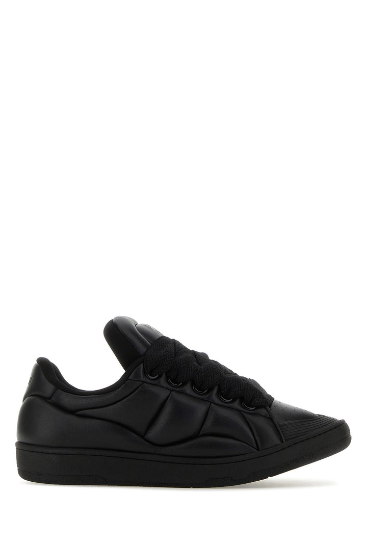 Black leather Curb XL sneakers