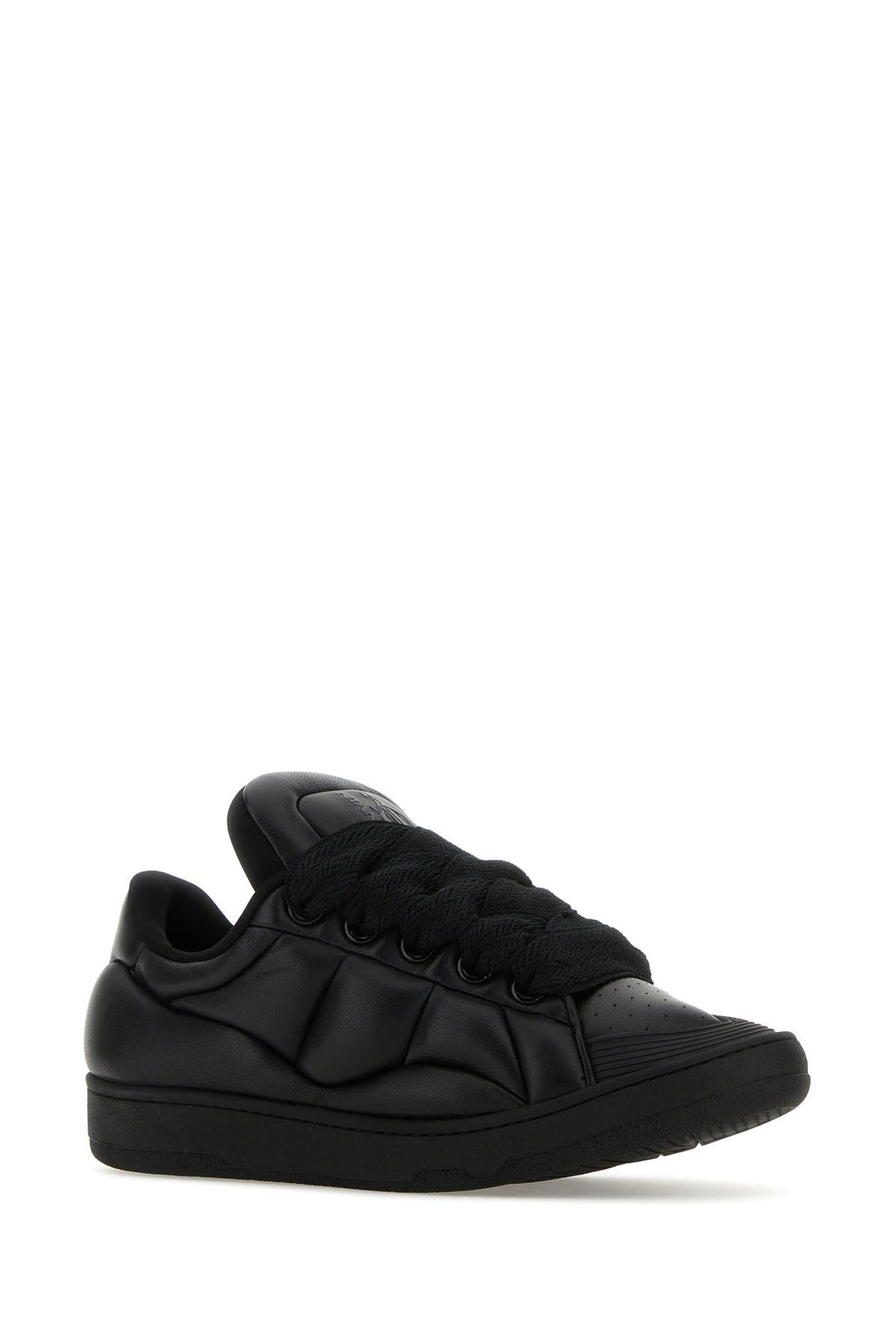 Black leather Curb XL sneakers