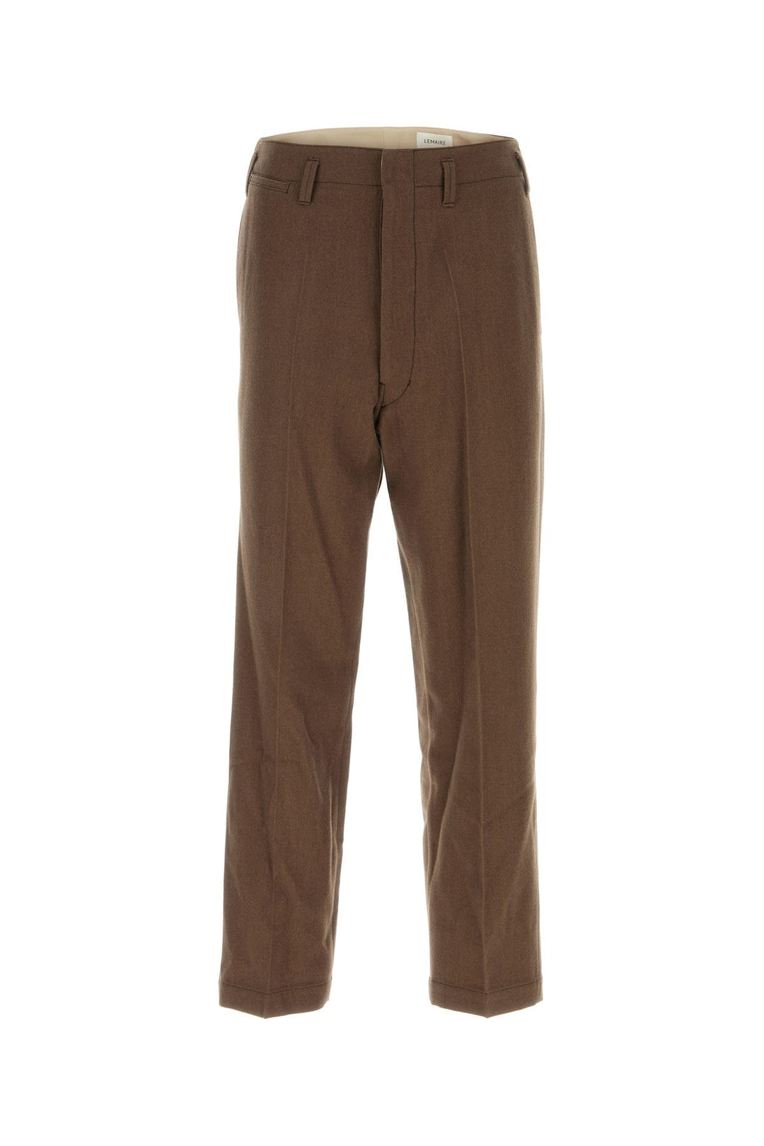 Brown wool blend pant