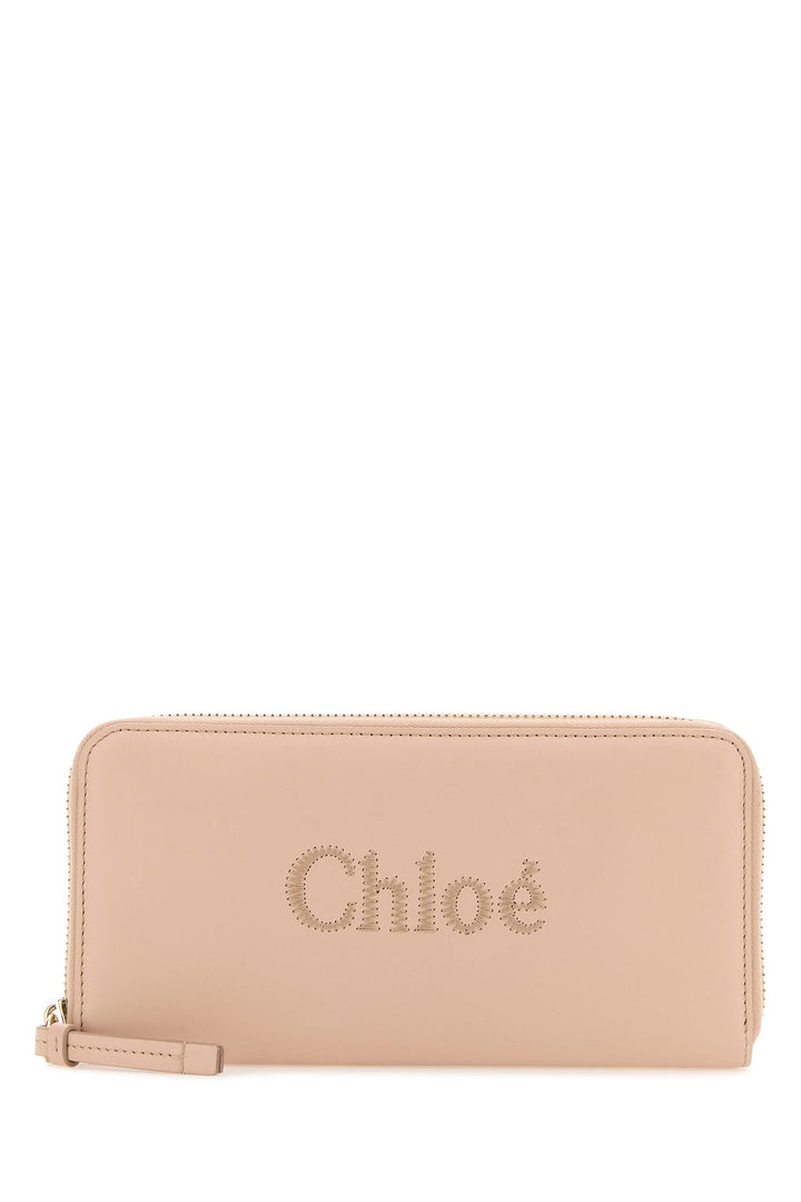 Skin pink nappa leather wallet