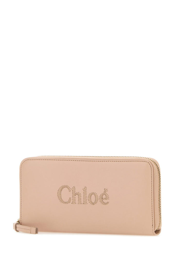 Skin pink nappa leather wallet