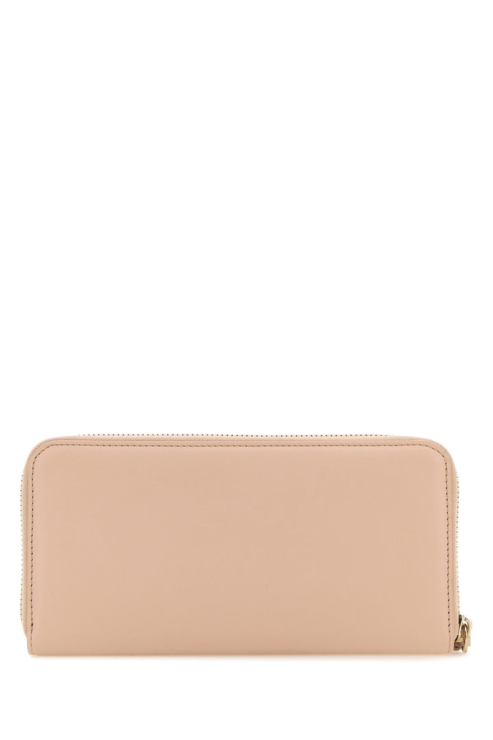 Skin pink nappa leather wallet