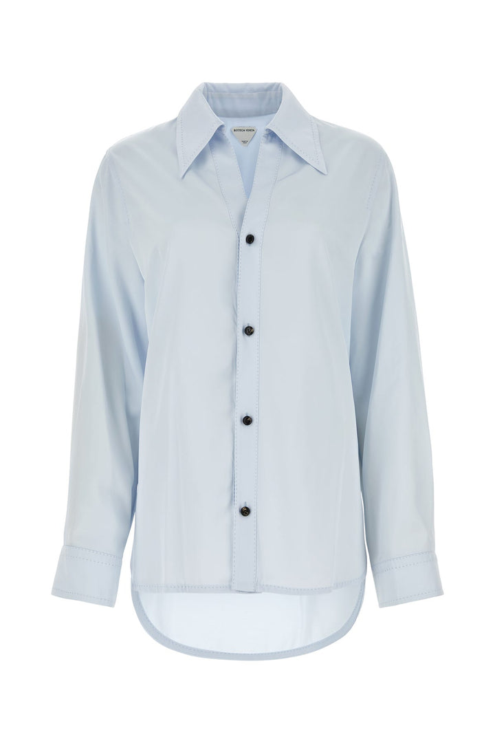 Pastel light-blue twill shirt