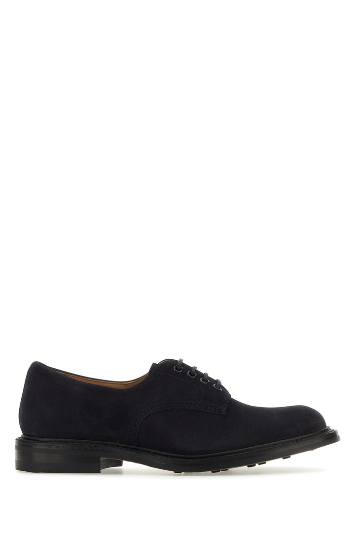 Midnight blue suede Daniel lace-up shoes