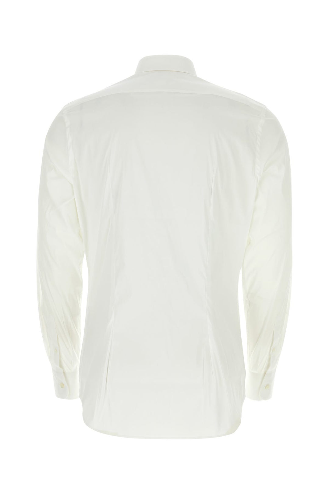 White stretch poplin shirt