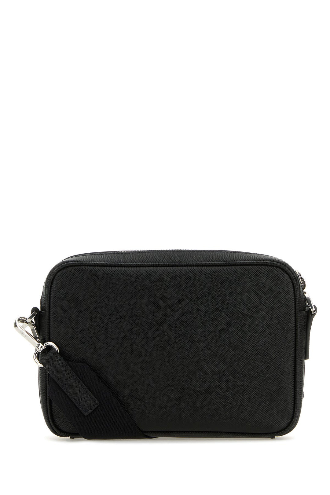 Black leather crossbody bag