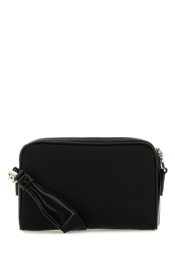 Black Re-Nylon and leather crossbody bag