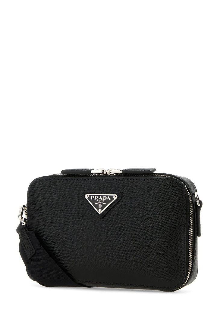 Black leather Brique crossbody bag