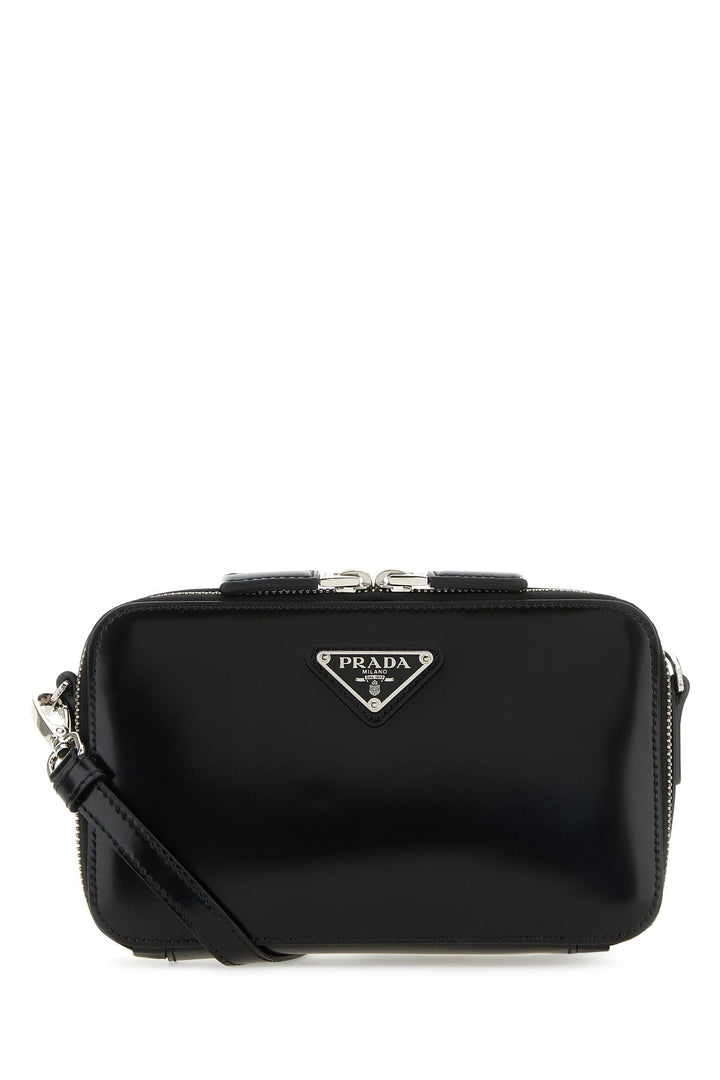 Black leather Brique crossbody bag