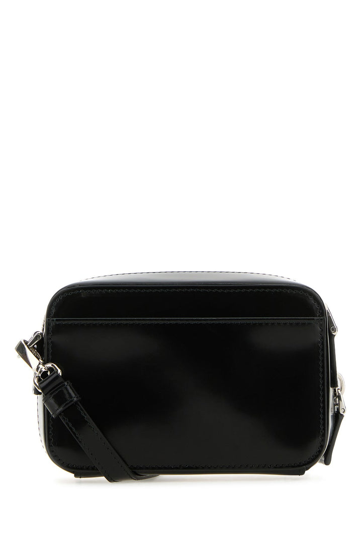 Black leather crossbody bag