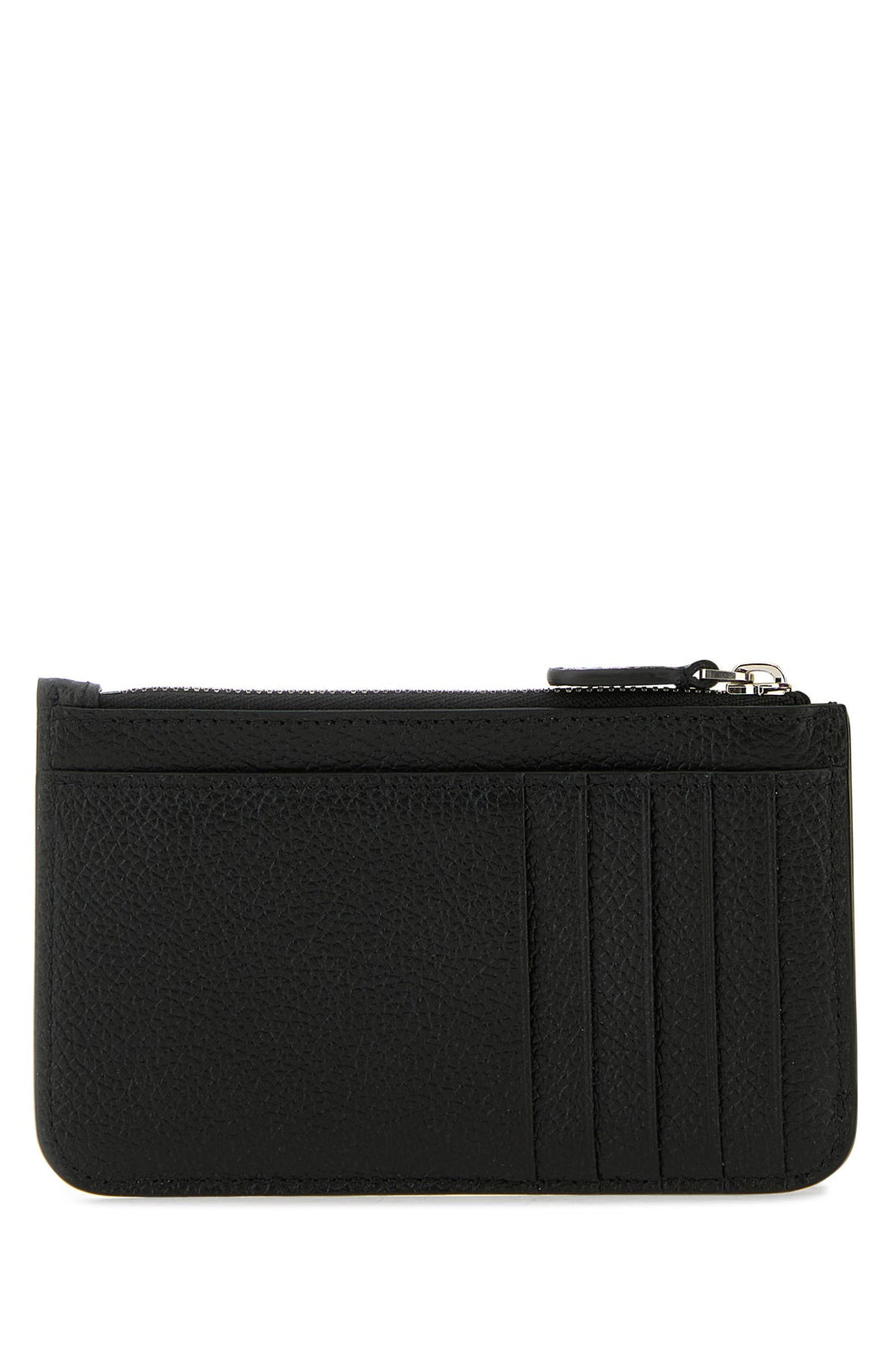 Black leather card holder