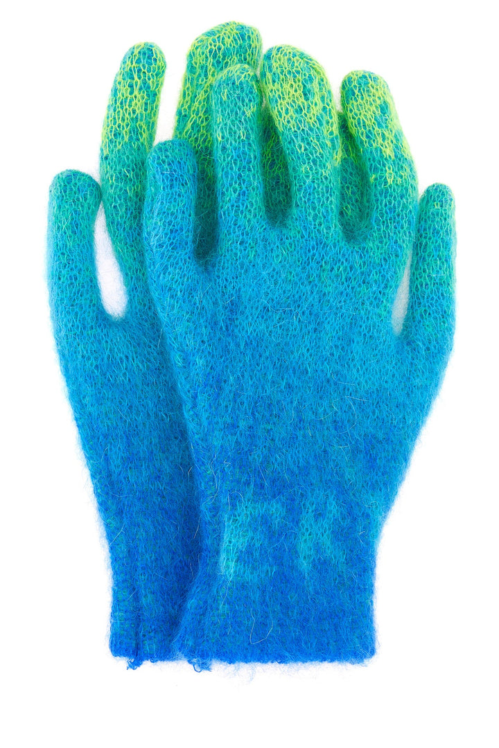 Multicolor mohair blend gloves