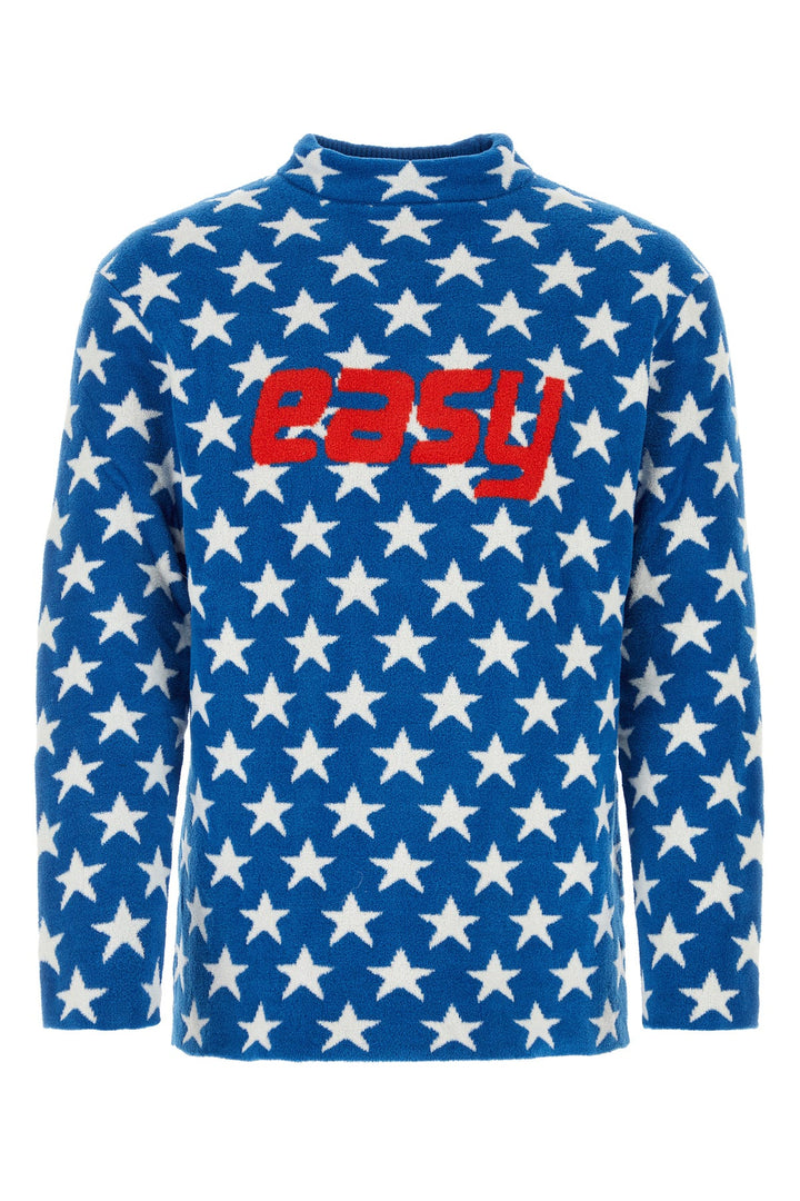 Printed cotton blend sweatshirt