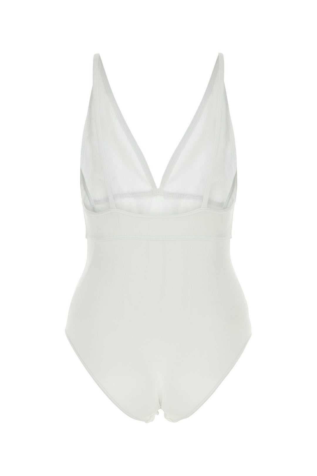 White stretch nylon swimsuit