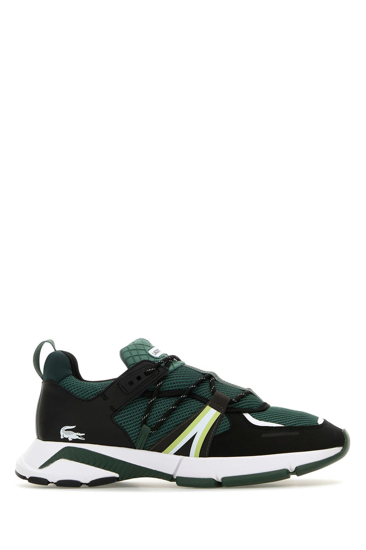 Bottle green fabric L003 sneakers