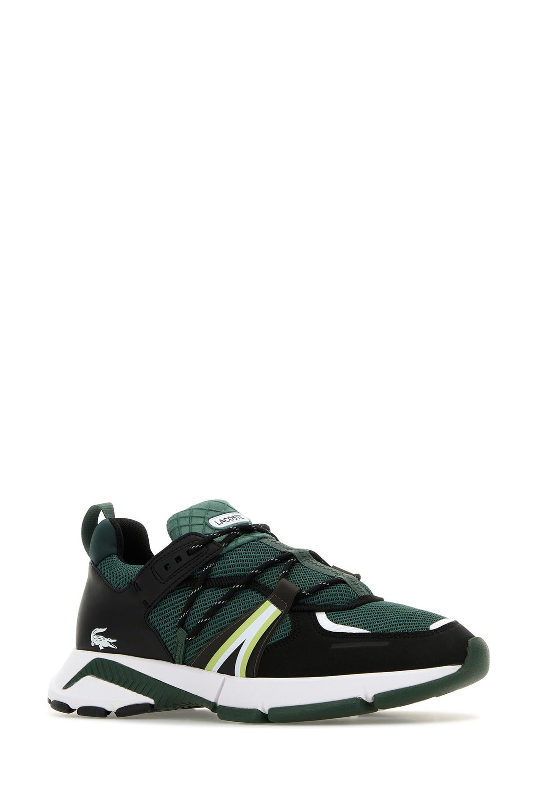 Bottle green fabric L003 sneakers