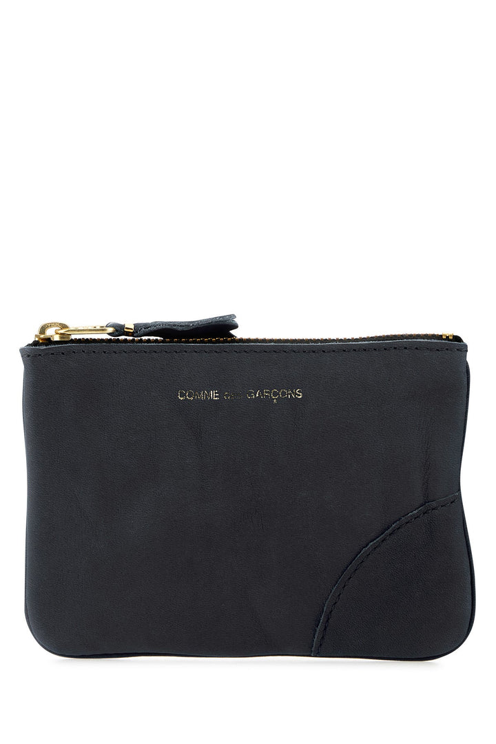 Black leather pouch