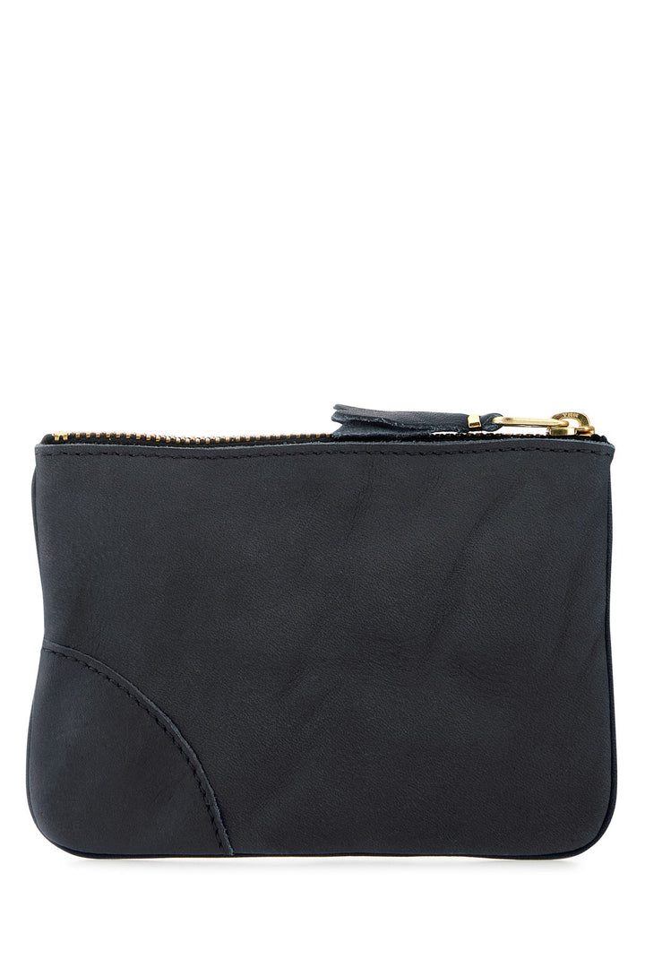 Black leather pouch