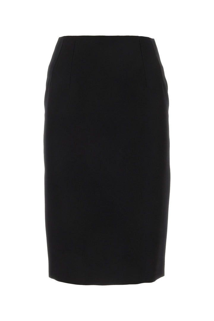 Black wool skirt