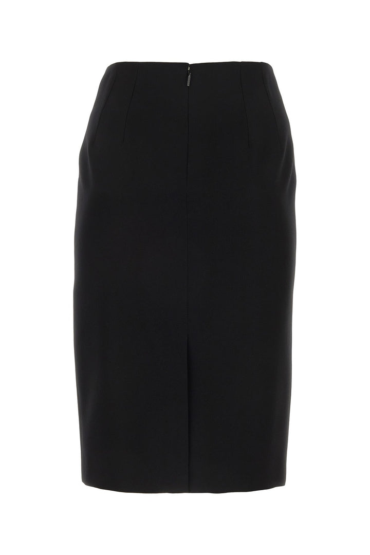 Black wool skirt