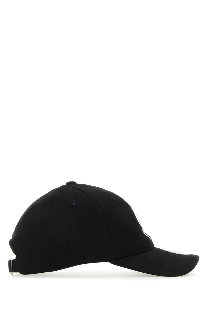 Black cotton blend baseball hat