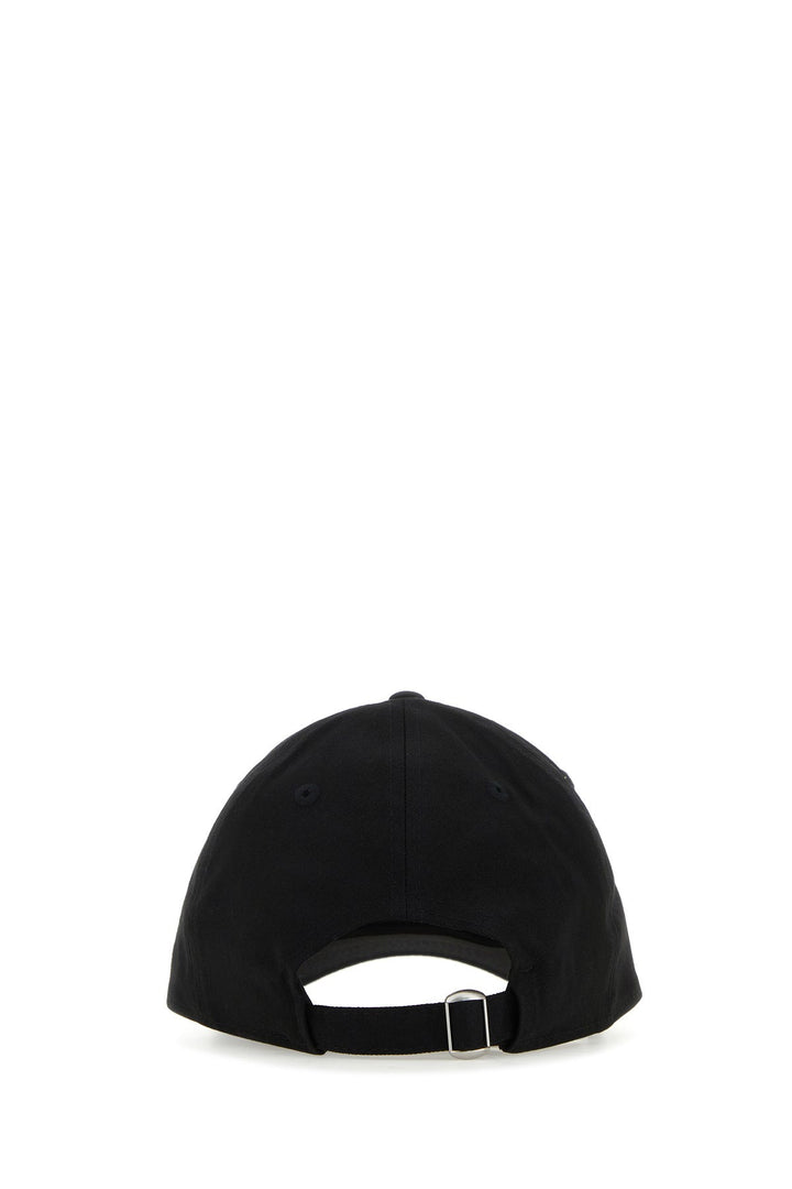 Black cotton blend baseball hat