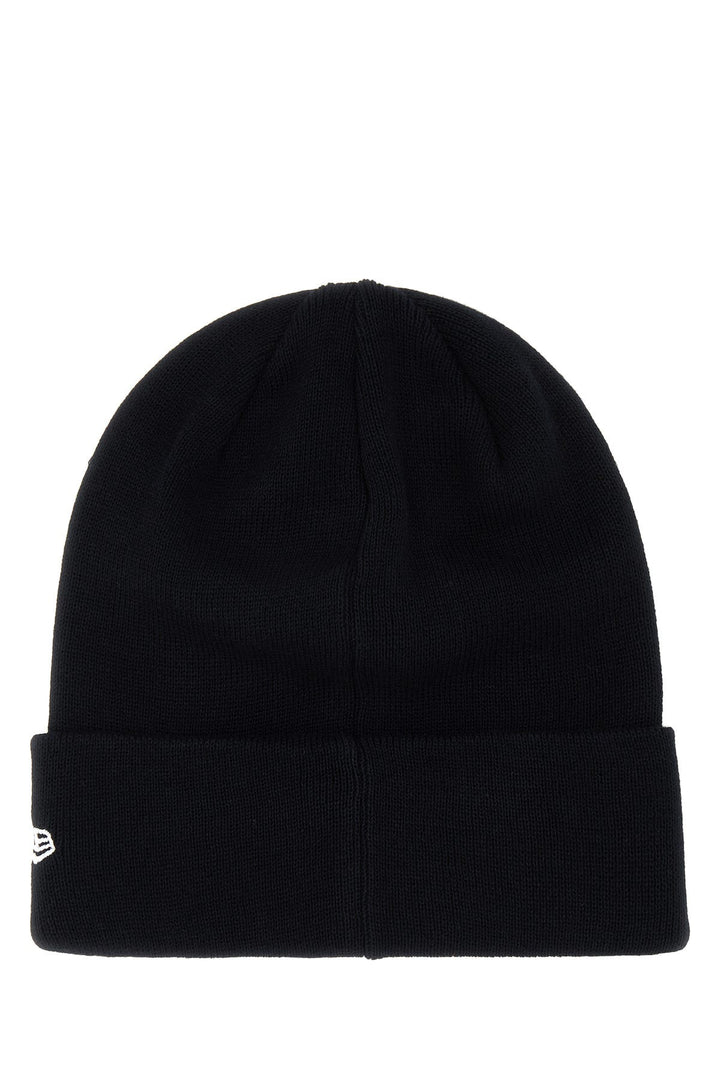 Black cotton beanie hat