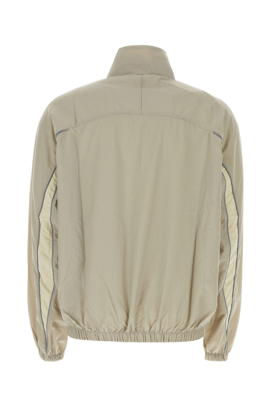 Dove grey nylon windbreaker