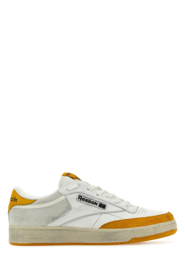 Two-tone leather and suede Club C sneakers