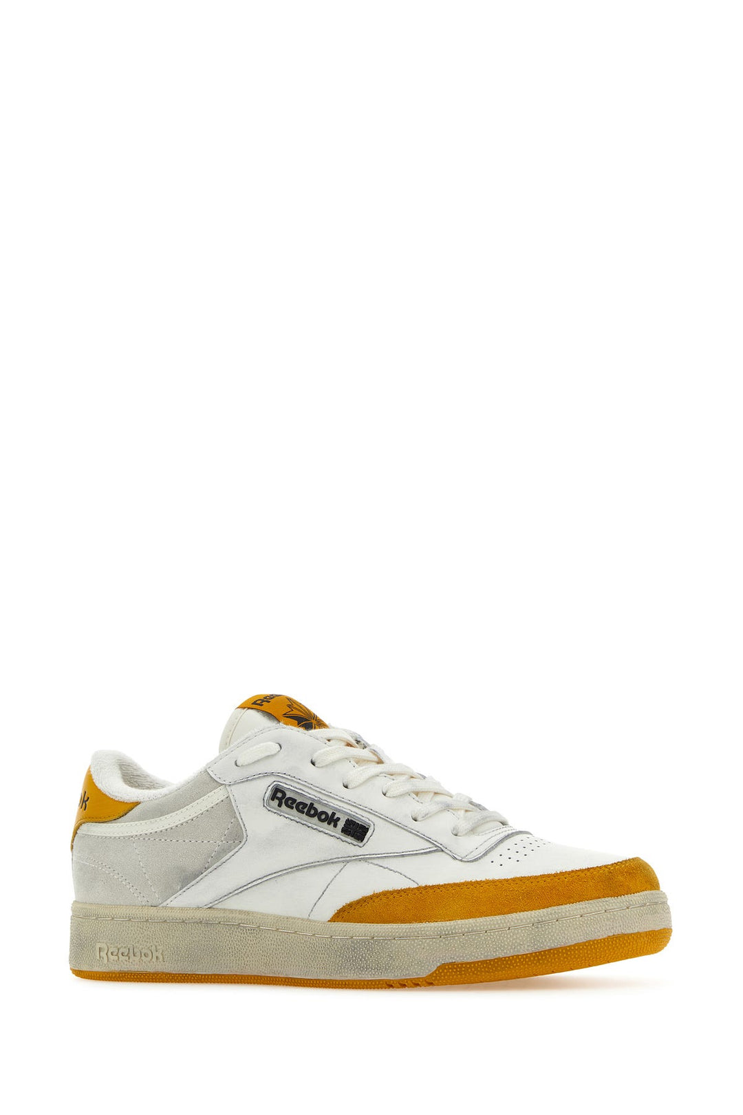 Two-tone leather and suede Club C sneakers