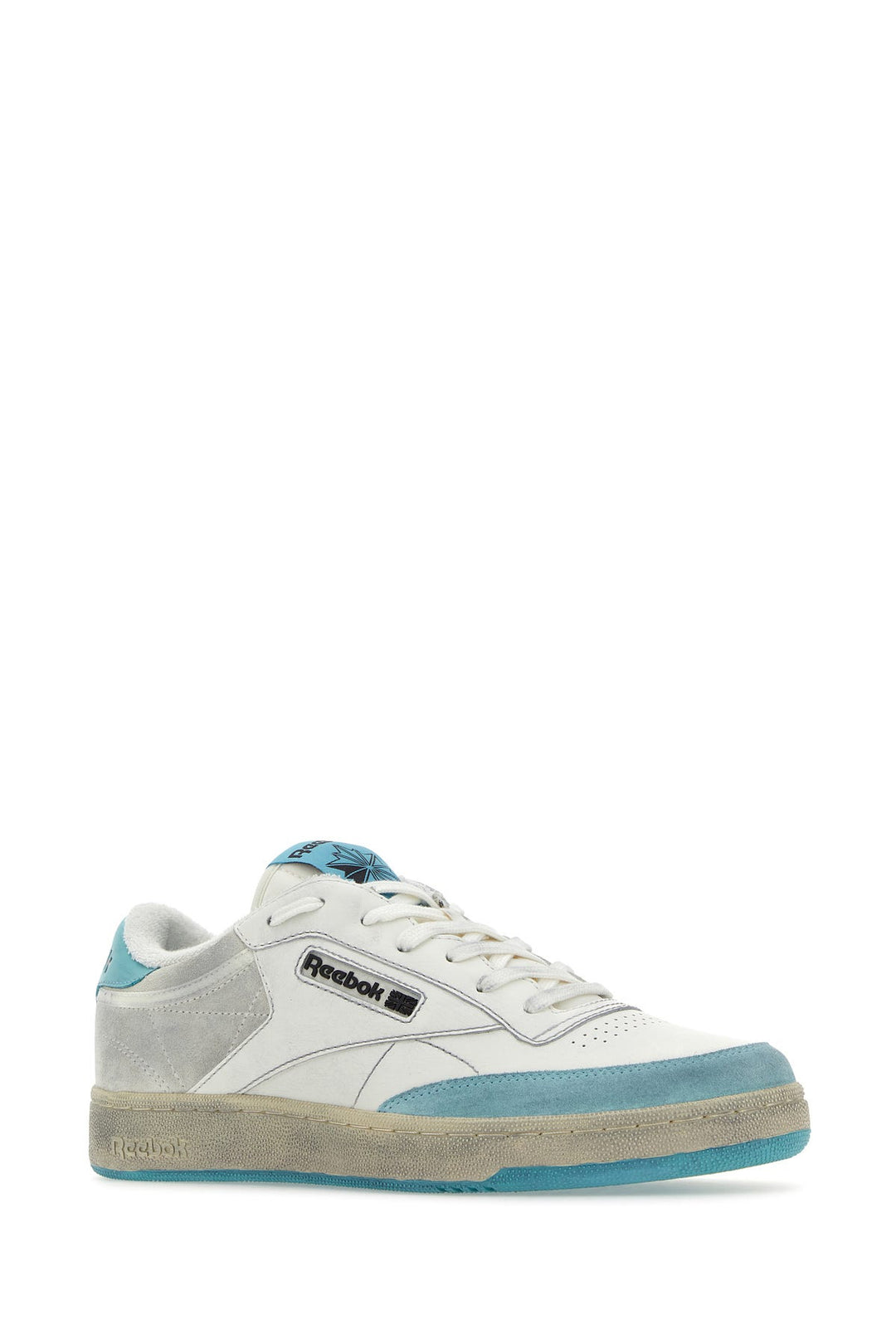 Two-tone leather and suede Club C sneakers