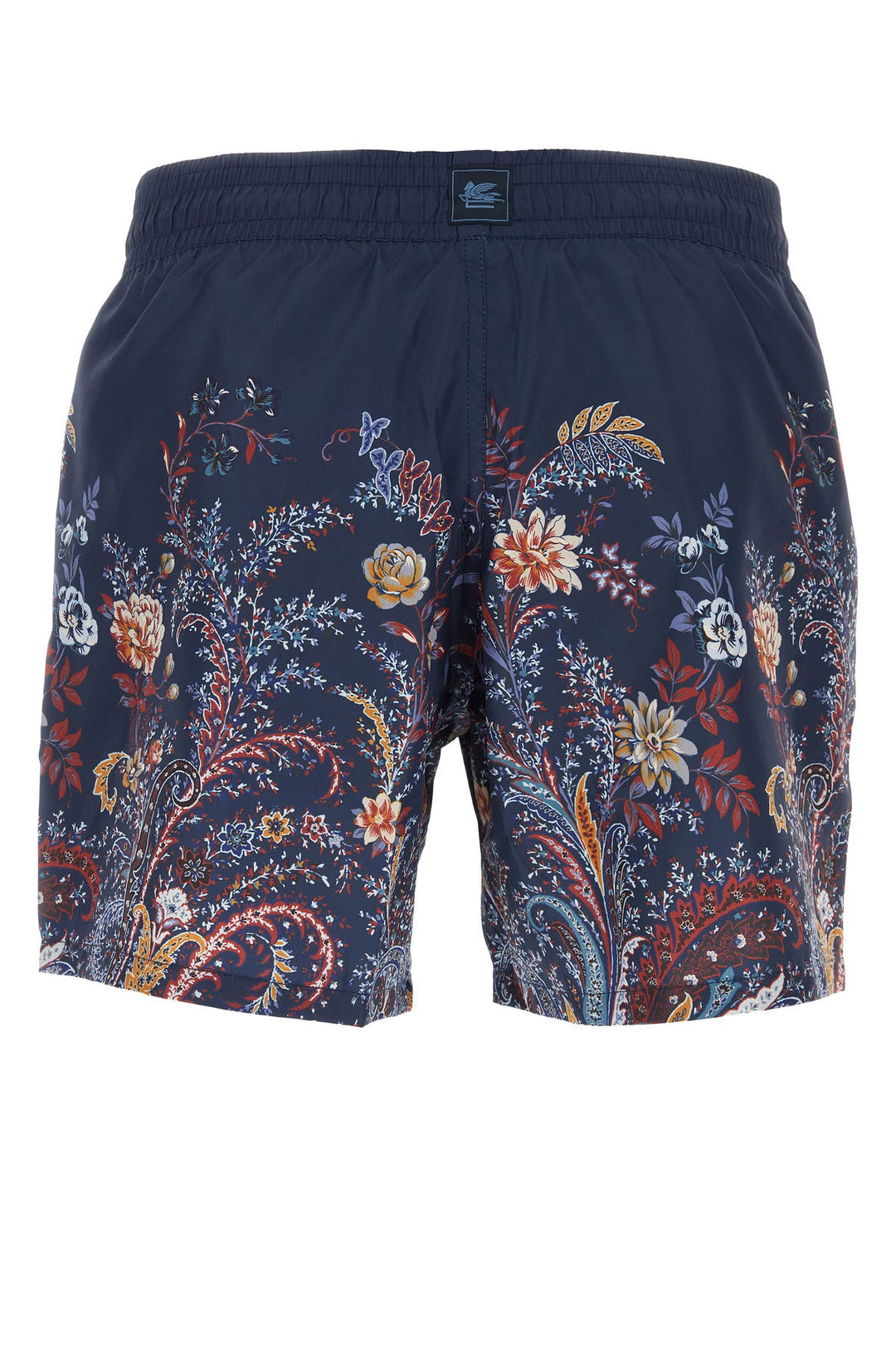 Navy blue polyester swimming shorts