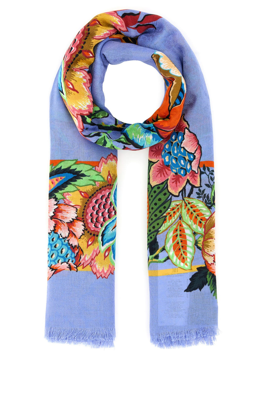 Printed cotton blend foulard