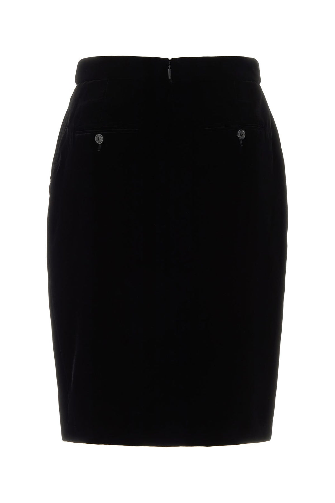 Black velvet skirt