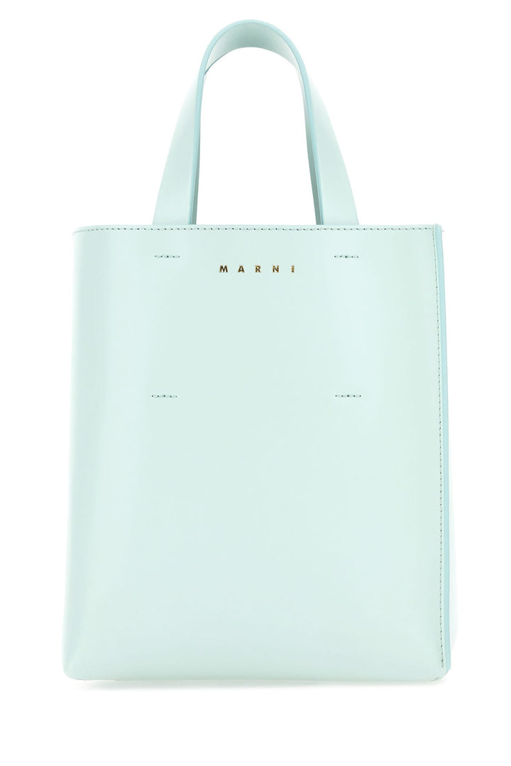 Light blue leather mini Museo handbag