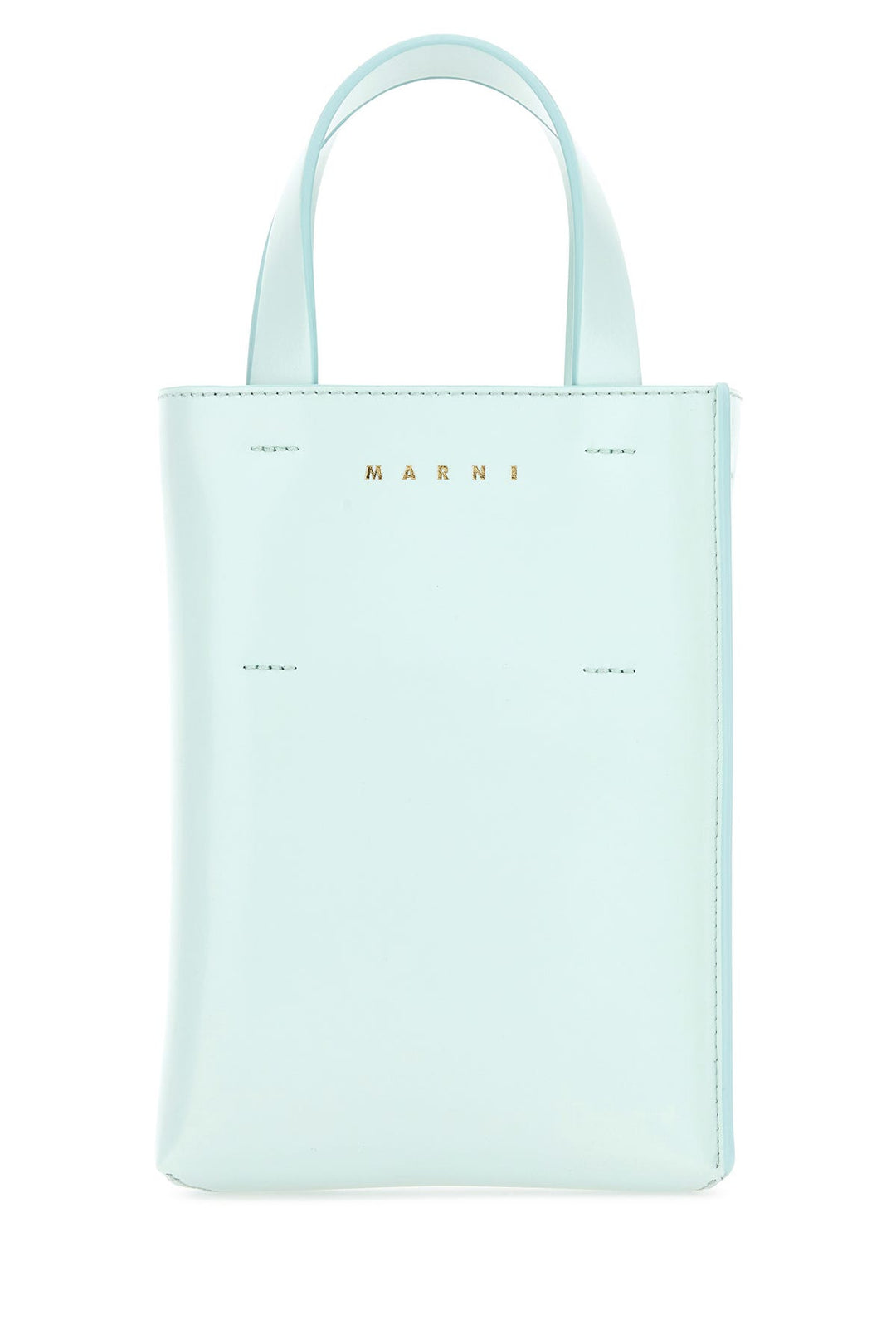 Light blue leather nano Museo handbag