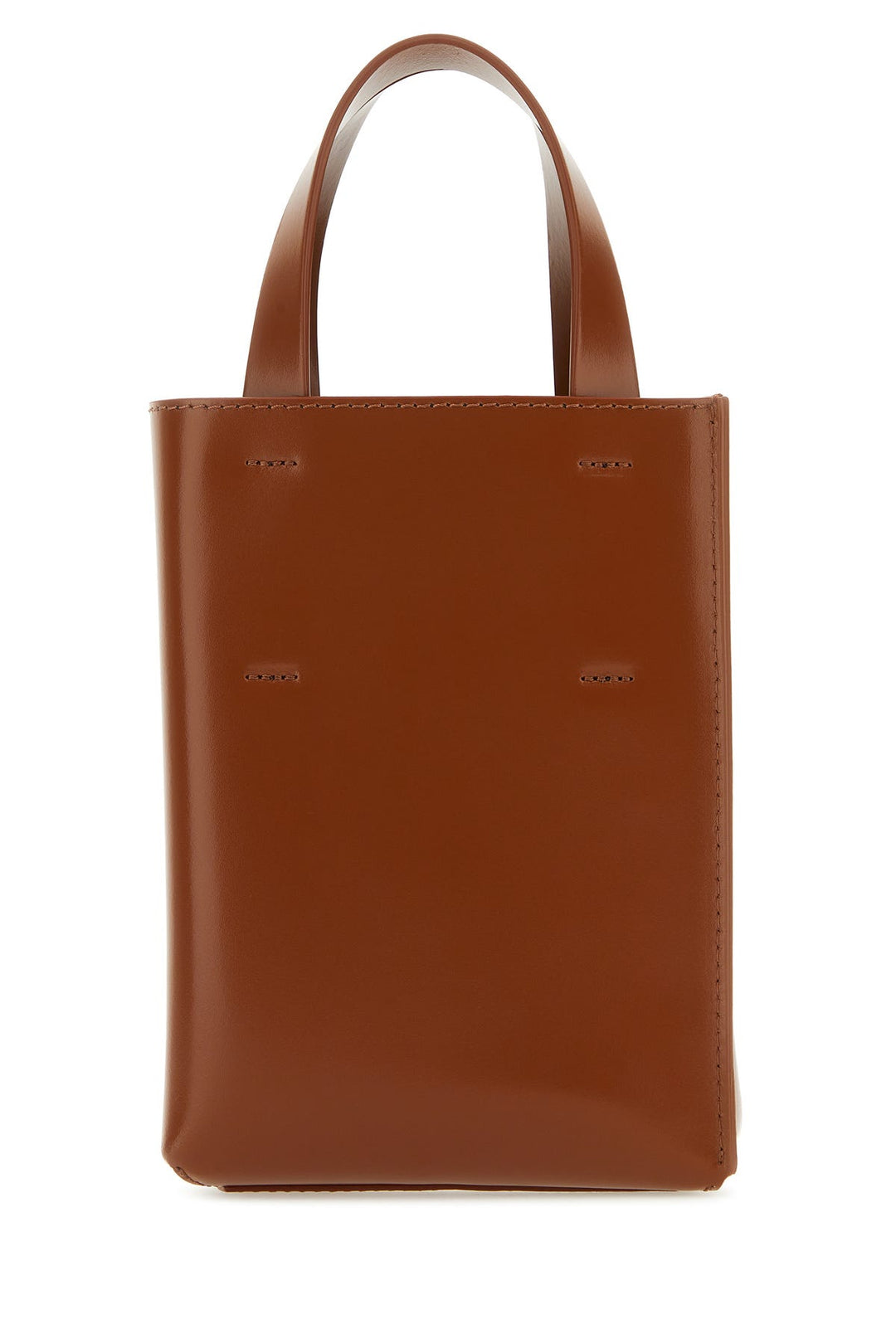 Brown leather nano Museo handbag