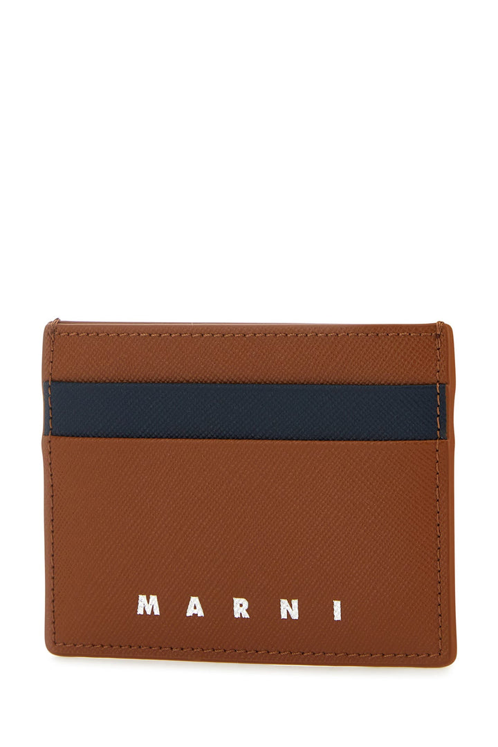 Two-tone leather cardholder