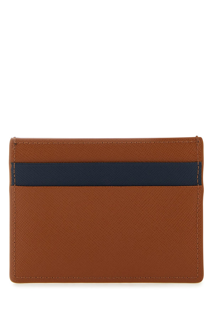 Two-tone leather cardholder