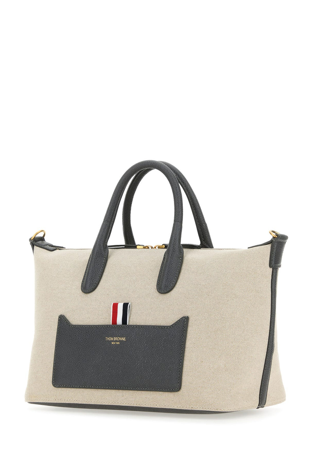 Sand canvas Duffle small handbag