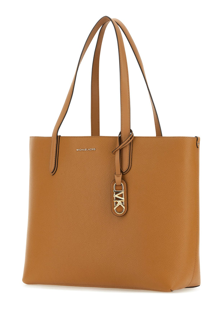 Camel leather extra-large Eliza shopping bag