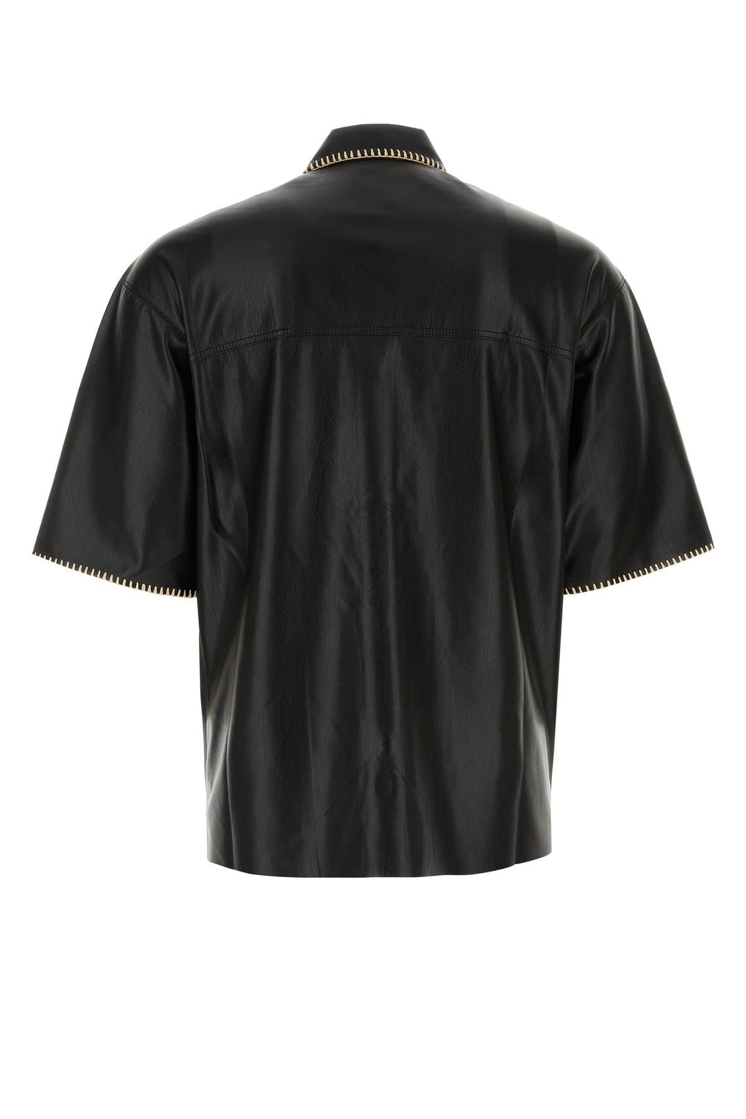 Black synthetic leather Mance shirt