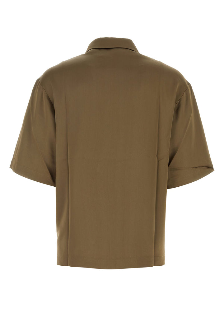 Khaki satin shirt