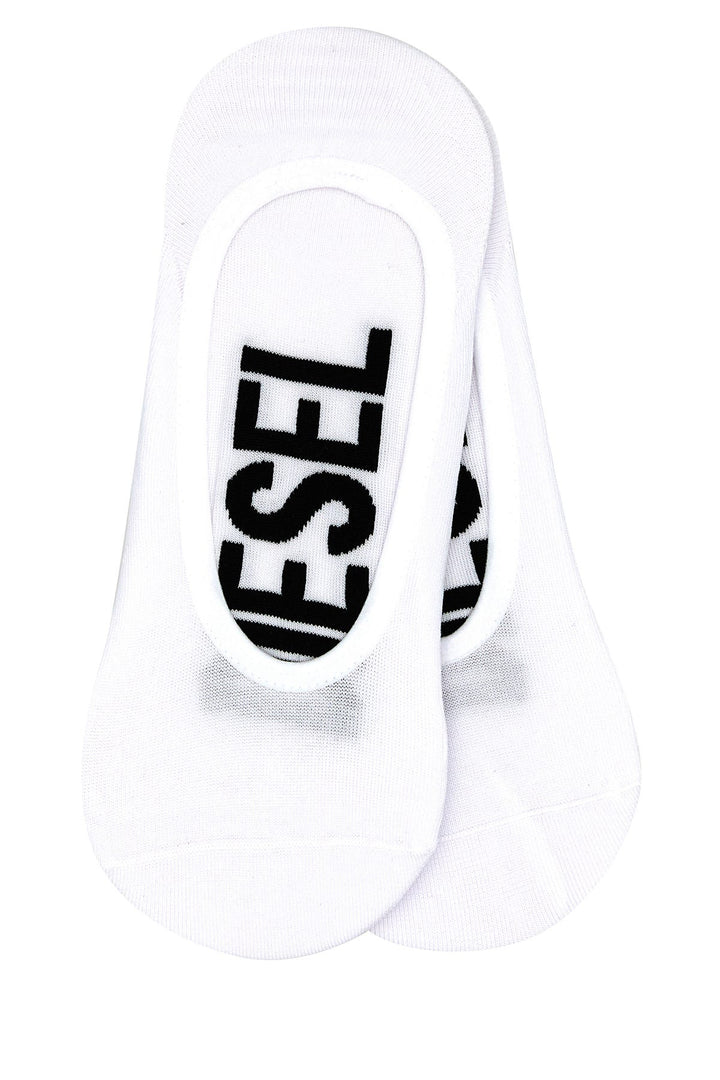 White stretch cotton blend socks set