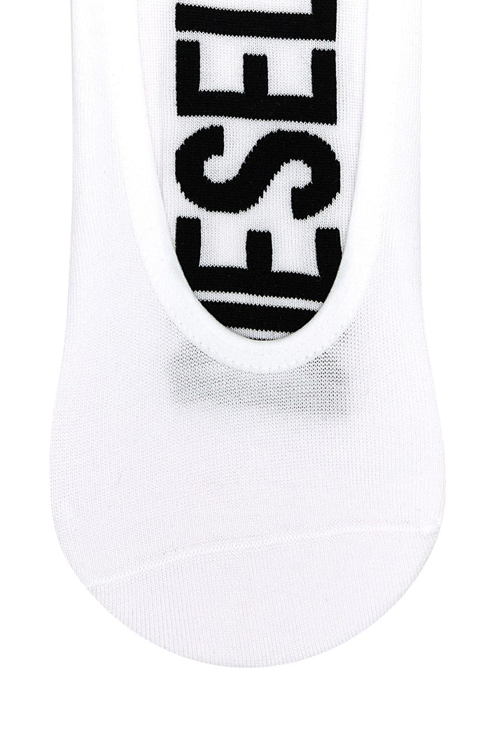 White stretch cotton blend socks set