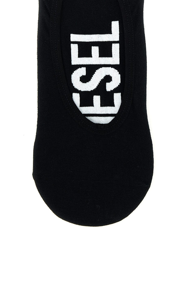 Black stretch cotton blend socks set