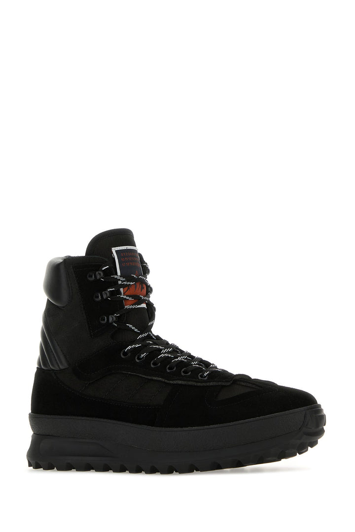 Black leather Climber sneakers