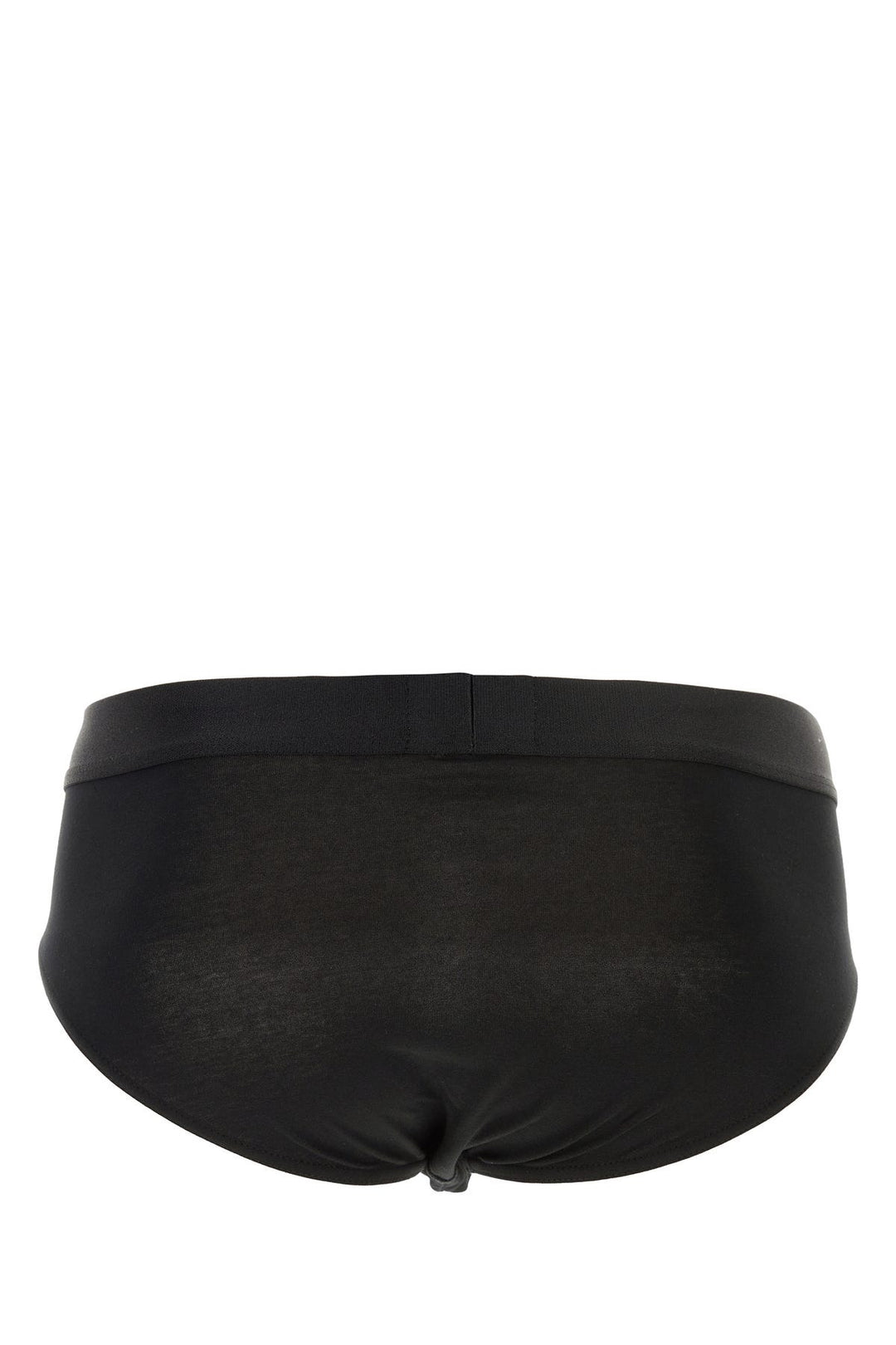 Black stretch cotton brief