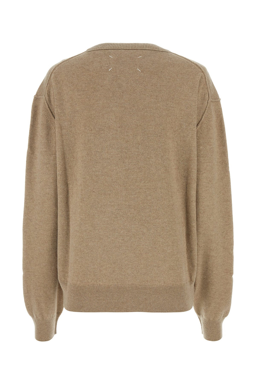 Melange cappuccino wool blend sweater